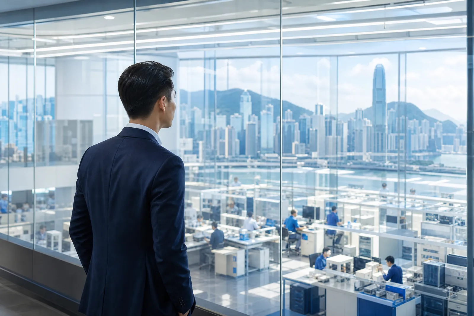 SME Island團隊在明亮辦公室與企業主討論下一步