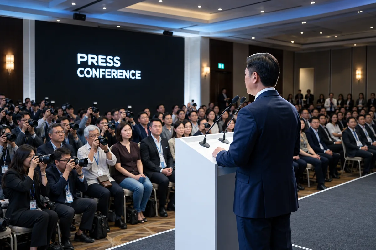 PR 發布會與媒體採訪場景